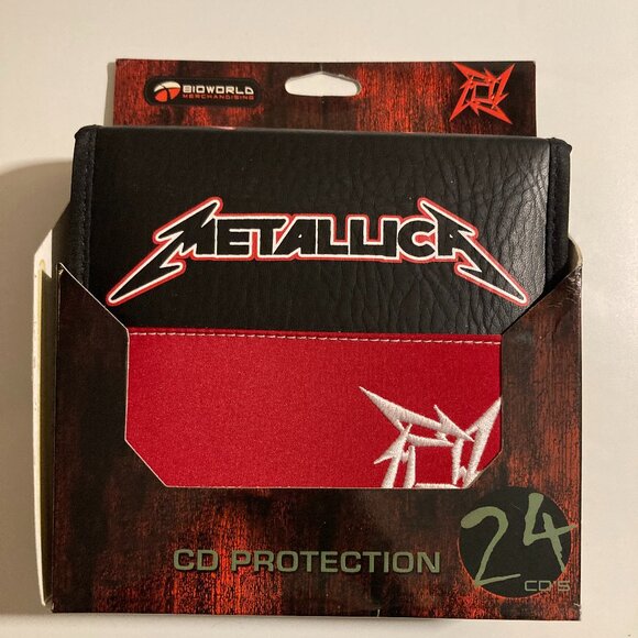 RARE Vintage Metallica Ninja Star CD Disc Holder Zip Case Bioworld Heavy Metal - Picture 1 of 4